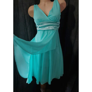 Y2K CAPRICHO Cocktail Party Dress SEAFOAM GREEN Whimisical Fairy WOMEN'S LARGE